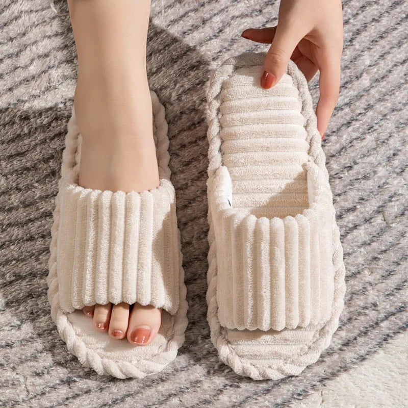 Haven Ribbed Corduroy Slides