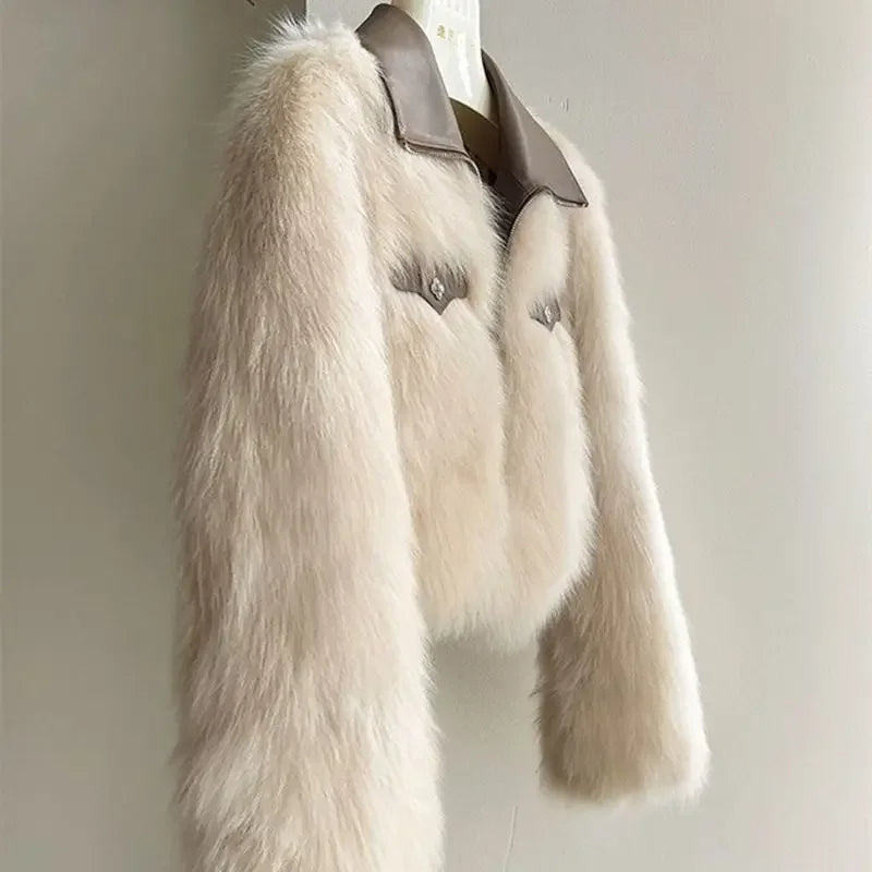 Veloura Faux Fur Cropped Jacket