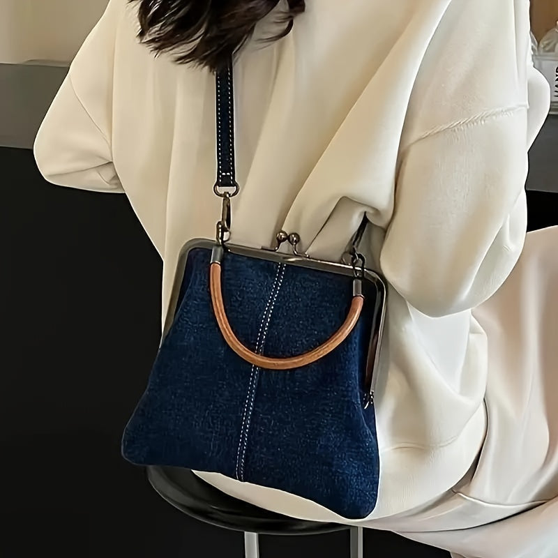 Urban Stitch Denim Shoulder-Bag
