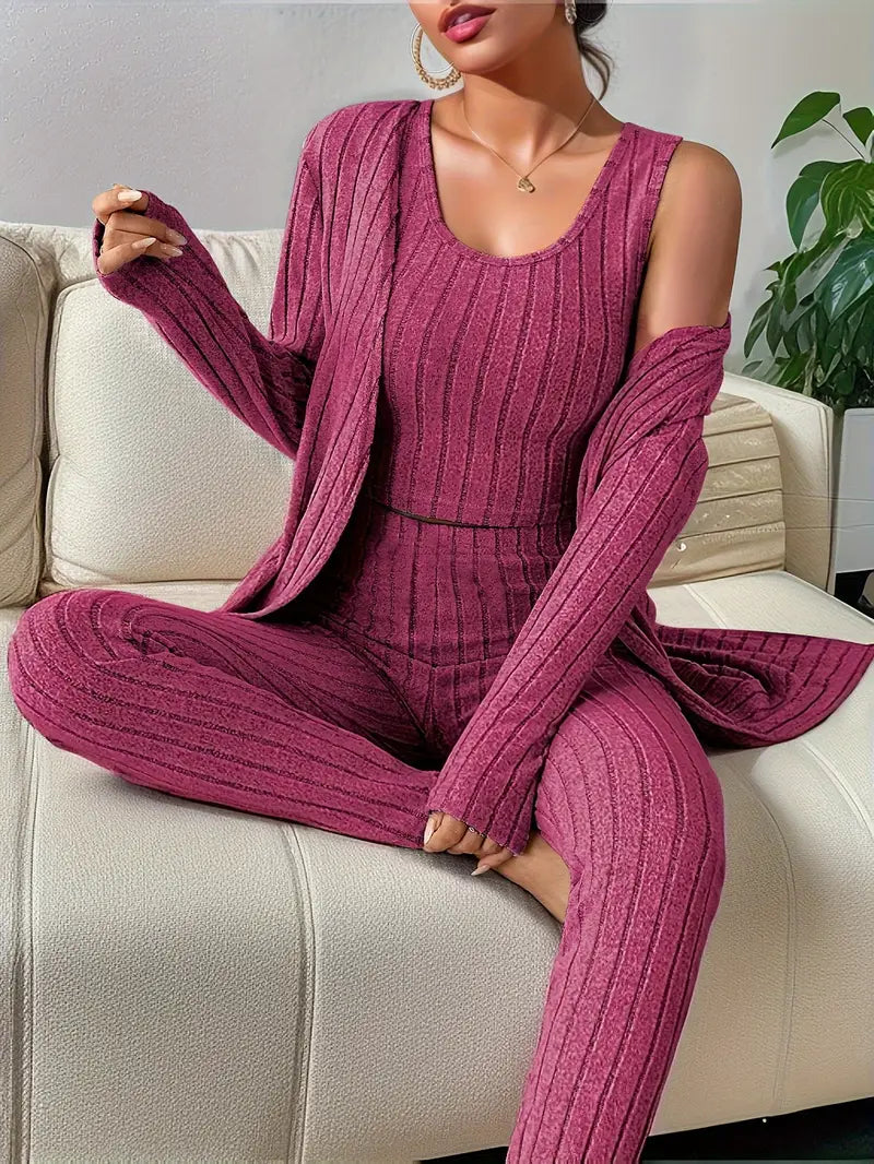 Aveline Premium 3-Piece Ribbed Set