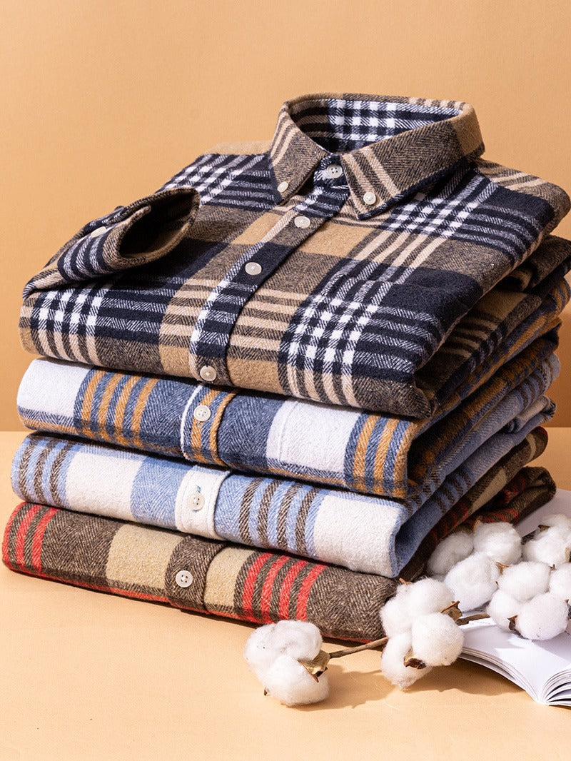 Stratford Plaid Cotton Shirt