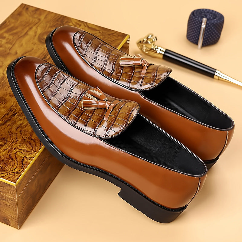 Belforte Croc-Embossed Tassel Loafer