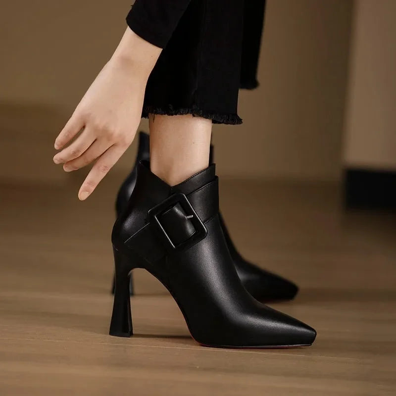 Liora Buckle Heel Boots