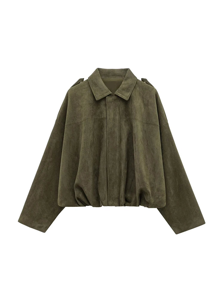 Maribel Soft Suede Bomber
