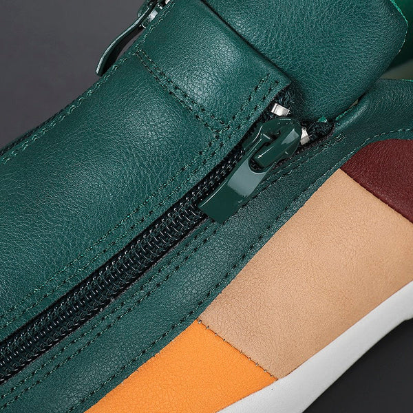 Corvin Street Zip Leather Sneaker