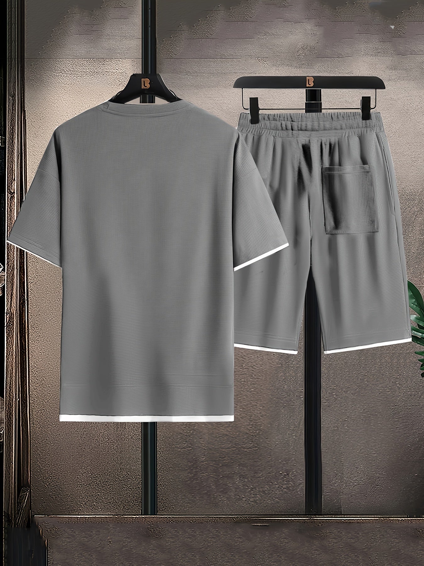 Men's Waffle Knit Lounge Set