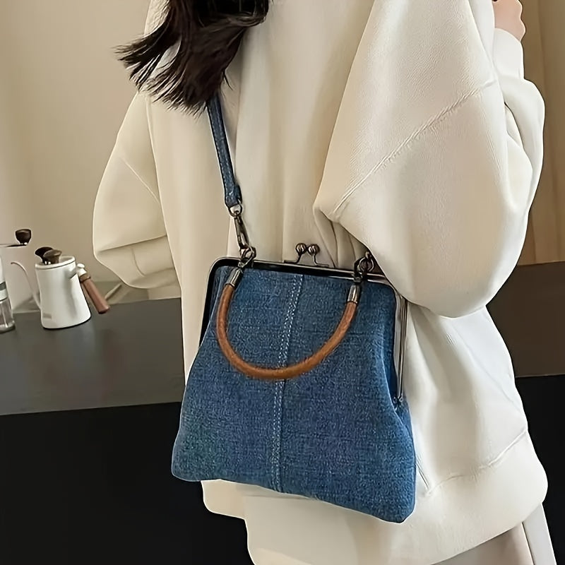 Urban Stitch Denim Shoulder-Bag