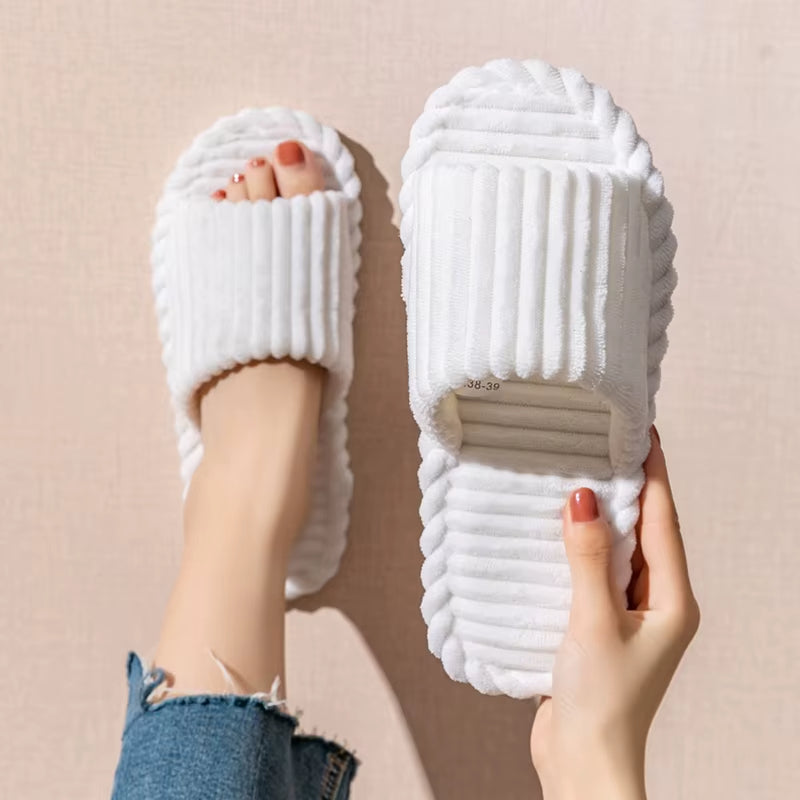 Haven Ribbed Corduroy Slides
