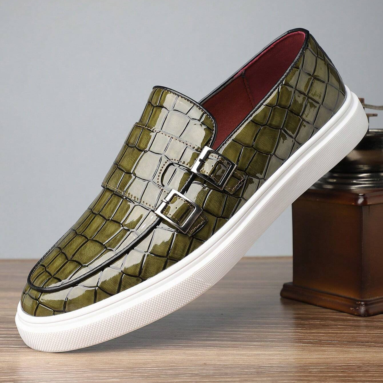 Cavallo Embossed Leather Sneakers