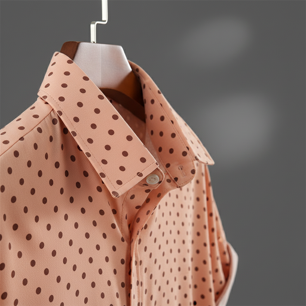 Short-Sleeve Polka Dot Shirt