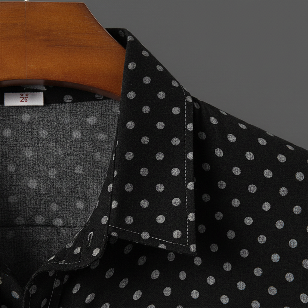 Short-Sleeve Polka Dot Shirt