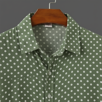 Short-Sleeve Polka Dot Shirt