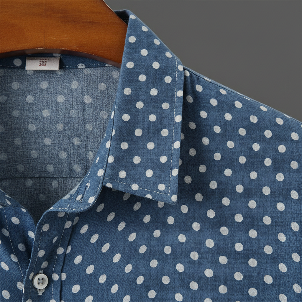 Short-Sleeve Polka Dot Shirt