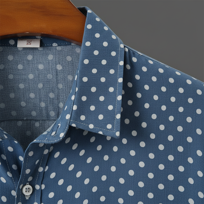 Short-Sleeve Polka Dot Shirt