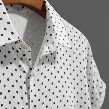 Short-Sleeve Polka Dot Shirt