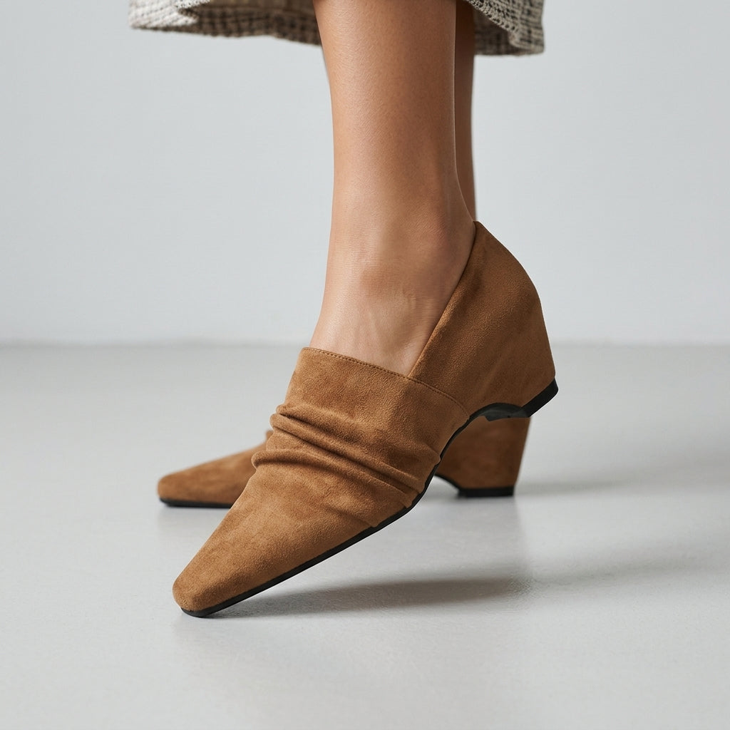 Amara Ruched Wedge Flat