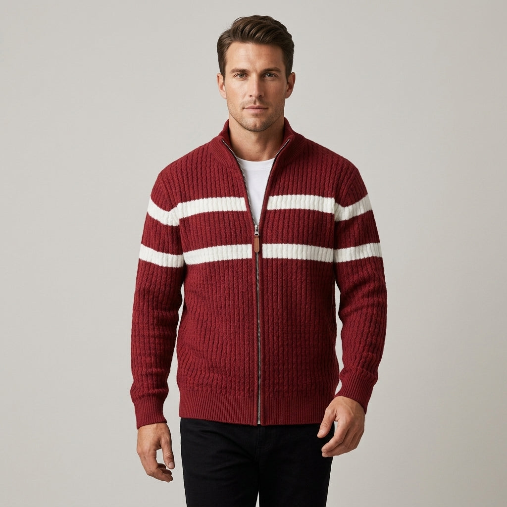 Harrington Striped Cardigan