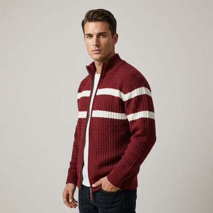 Harrington Striped Cardigan