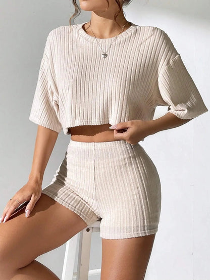 Noir Sculpt Ribbed Co-Ord