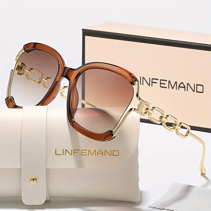 Soleil Chain-Link Gradient Frame Eyewear