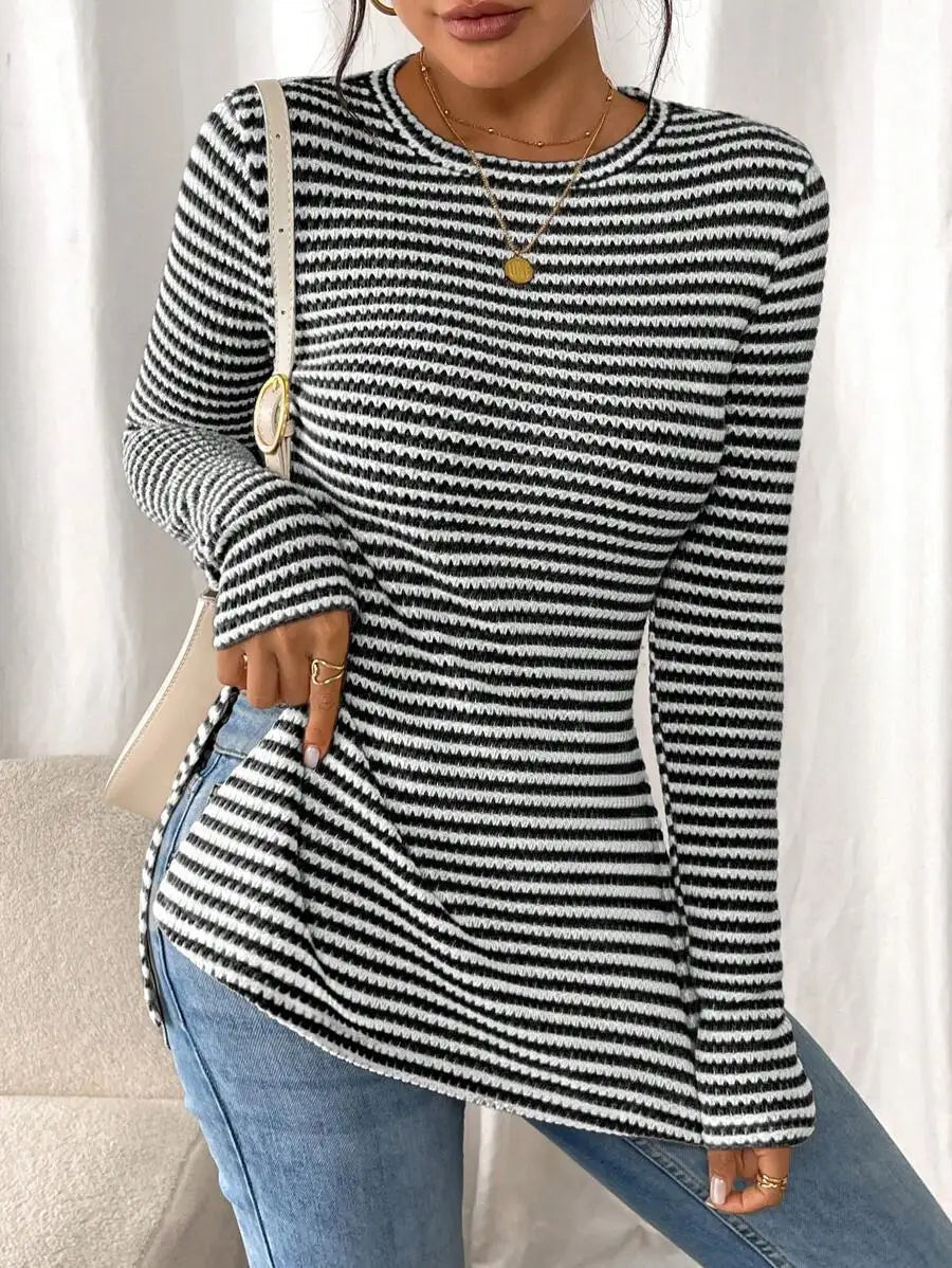 Bellamy Pointelle Stripe Pullover