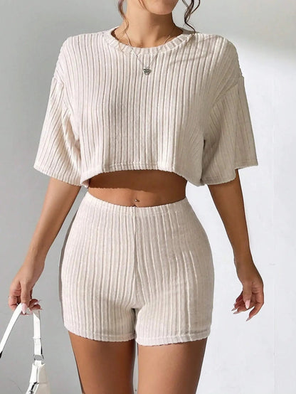 Noir Sculpt Ribbed Co-Ord