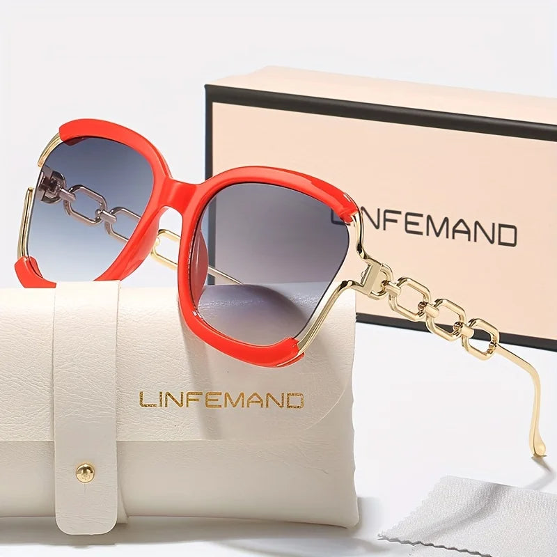 Soleil Chain-Link Gradient Frame Eyewear