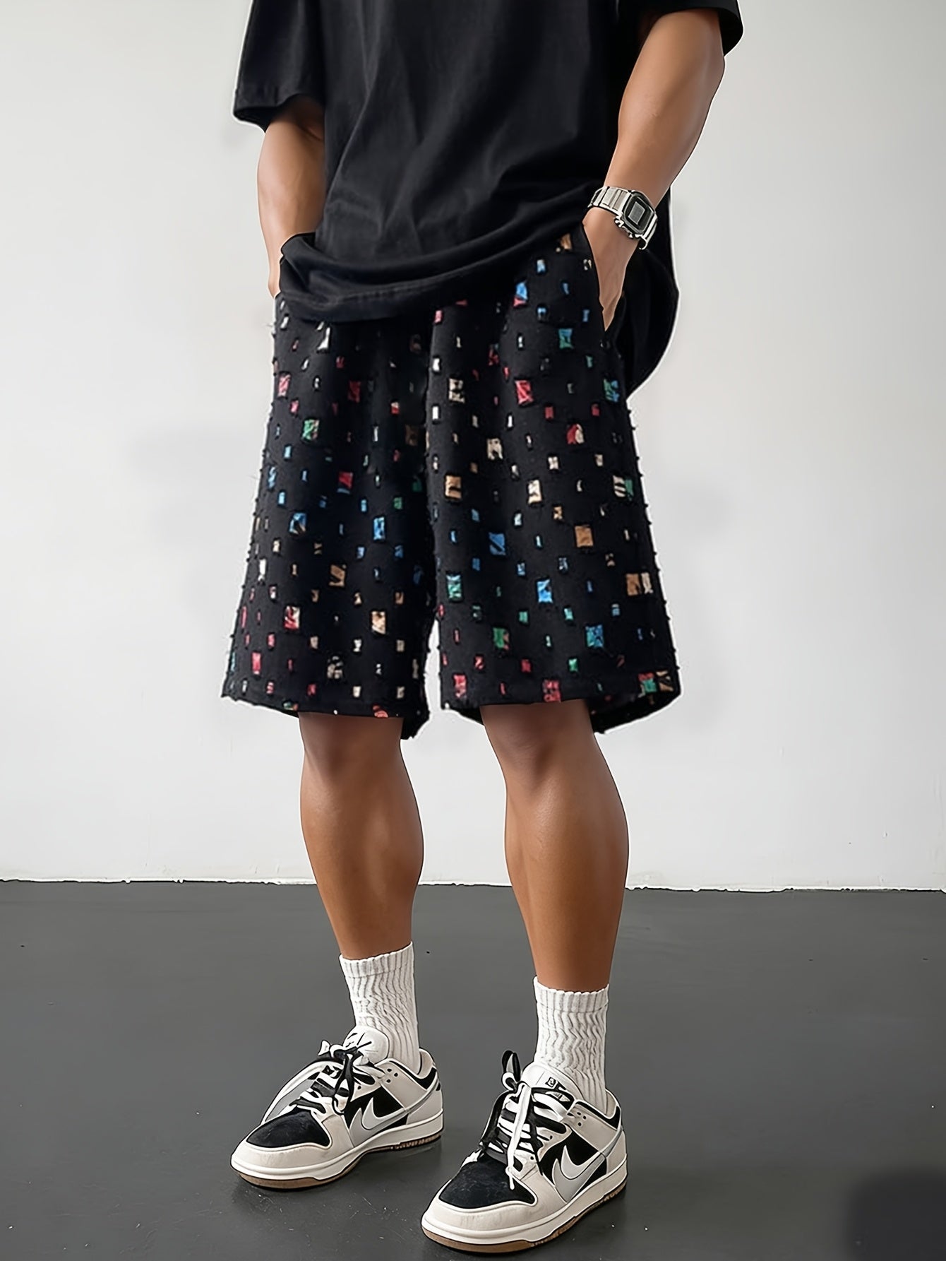 Mosaic Fragment Textured Short