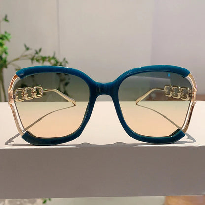 Soleil Chain-Link Gradient Frame Eyewear