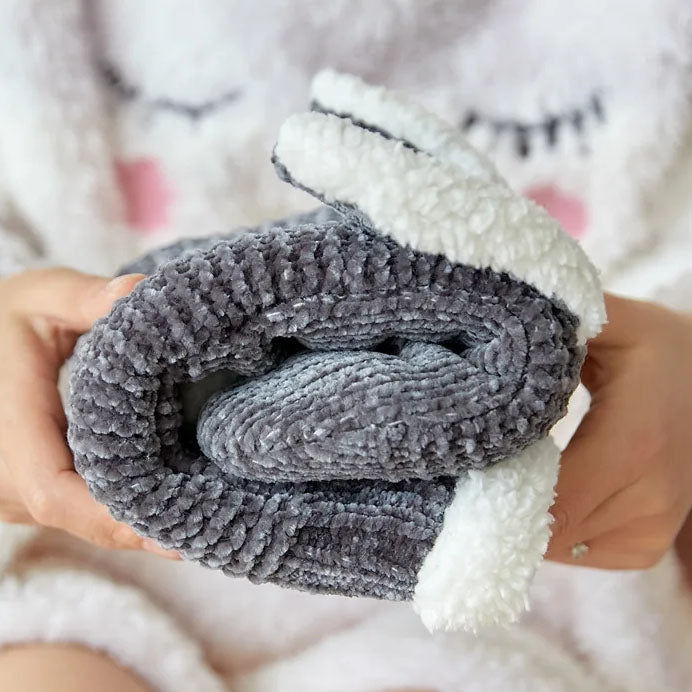 Sherpa-Lined Bunny Slipper Socks