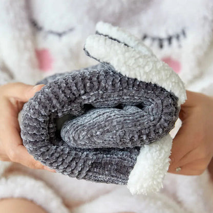 Sherpa-Lined Bunny Slipper Socks
