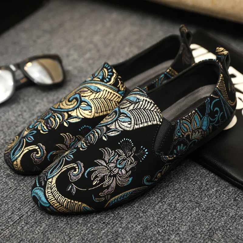 Ebony Baroque Embroidered Loafer