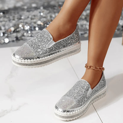 Ruby Sequin Crystal-Sole Statement Sneaker