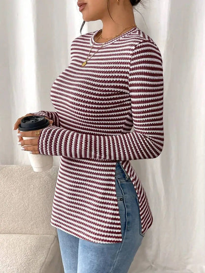 Bellamy Pointelle Stripe Pullover