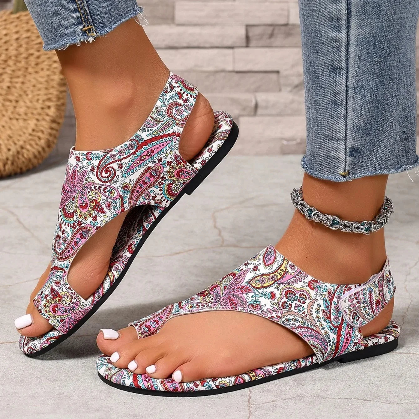 Jardin Persan Jewel-Toe Flats