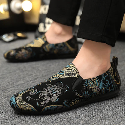 Ebony Baroque Embroidered Loafer