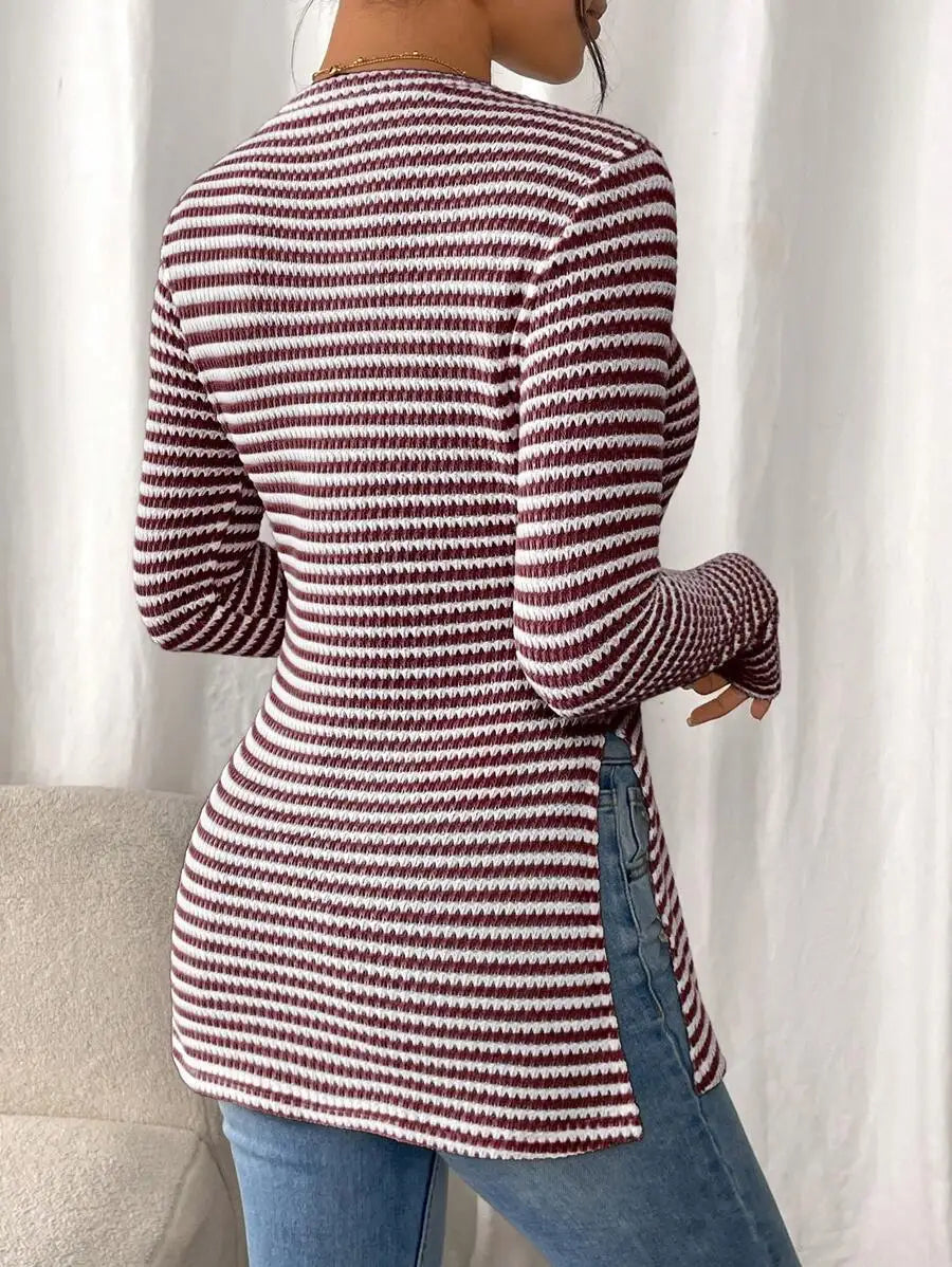 Bellamy Pointelle Stripe Pullover
