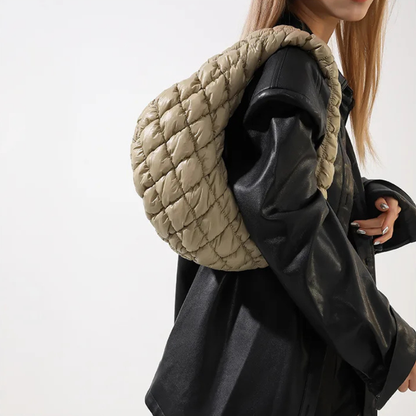 Bordeaux Quilted Crescent Bag