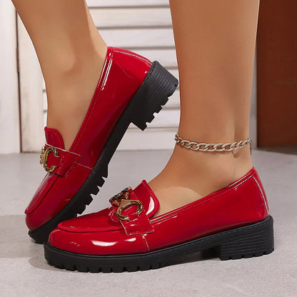 High-Shine Horsebit Chunky Loafer