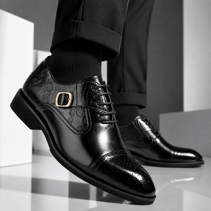 Antiqued Monk-Strap Oxford