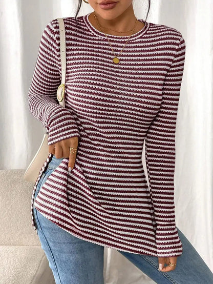 Bellamy Pointelle Stripe Pullover