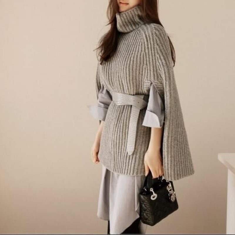 Poncho-Sleeve Pullover