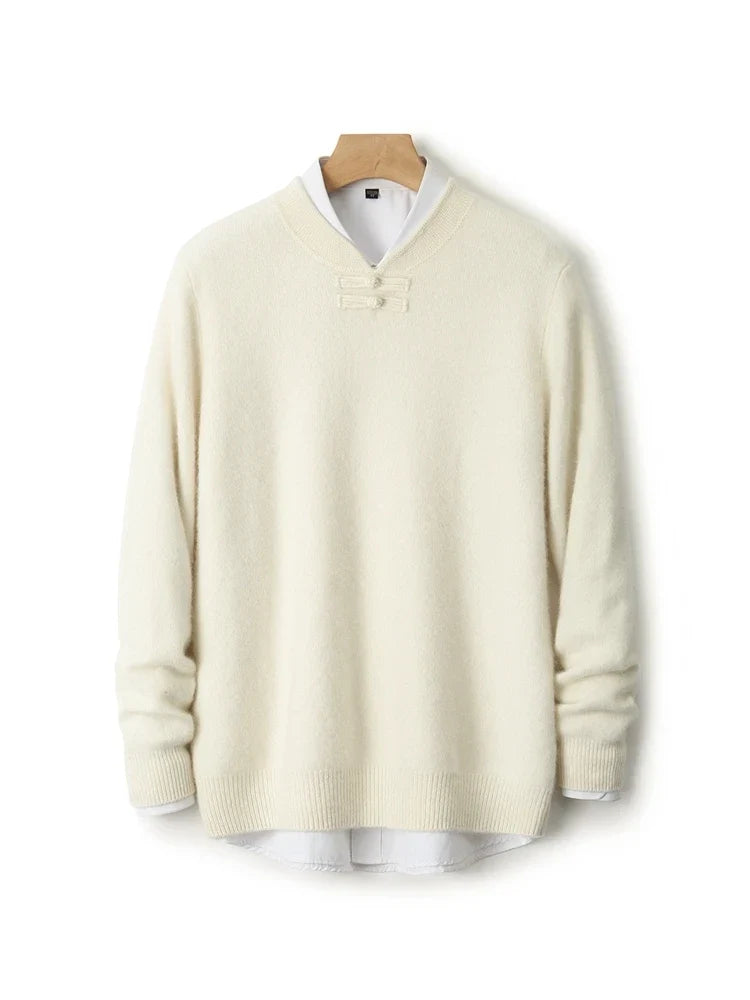 Marchetti Frog-Button Sweater