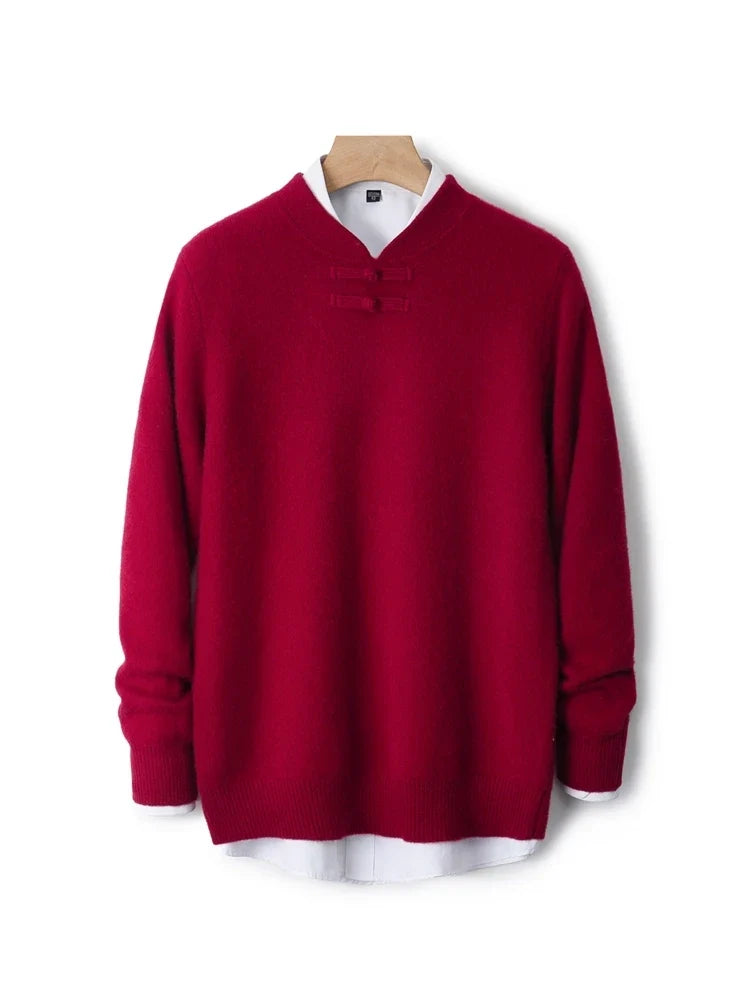 Marchetti Frog-Button Sweater