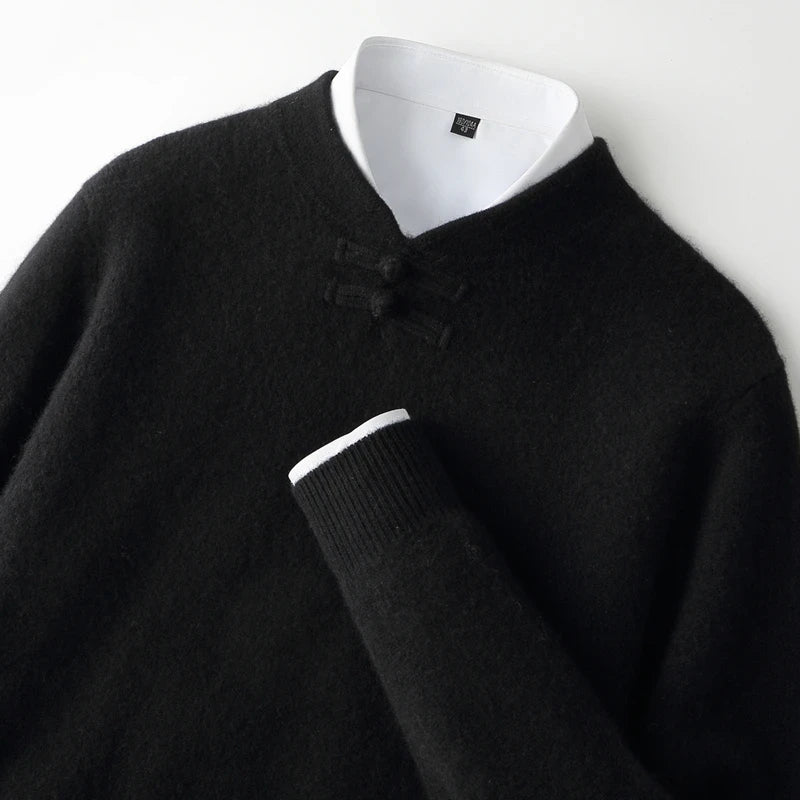 Marchetti Frog-Button Sweater