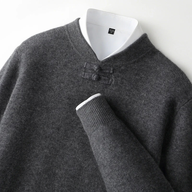 Marchetti Frog-Button Sweater