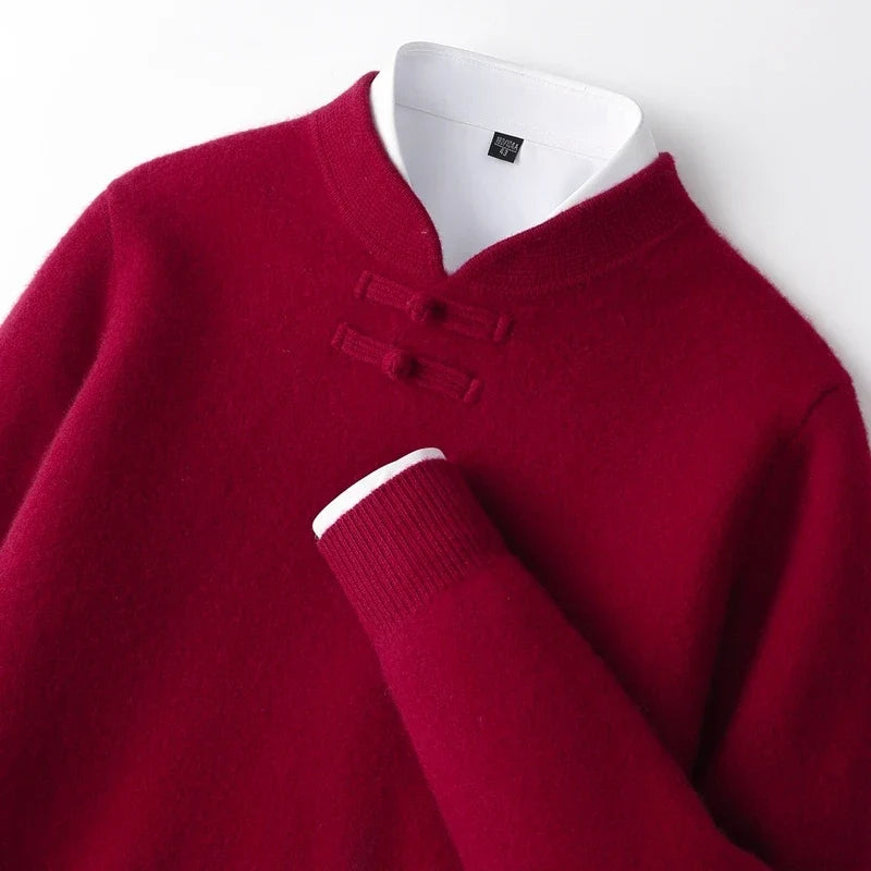 Marchetti Frog-Button Sweater