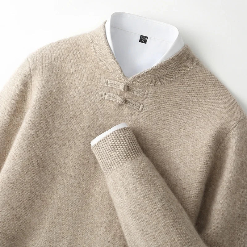 Marchetti Frog-Button Sweater