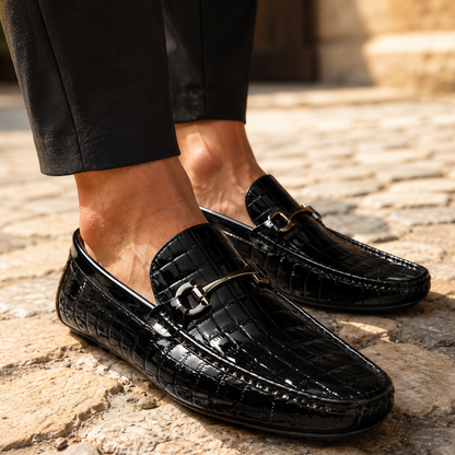 Montecristo Ochre Embossed Leather Loafers