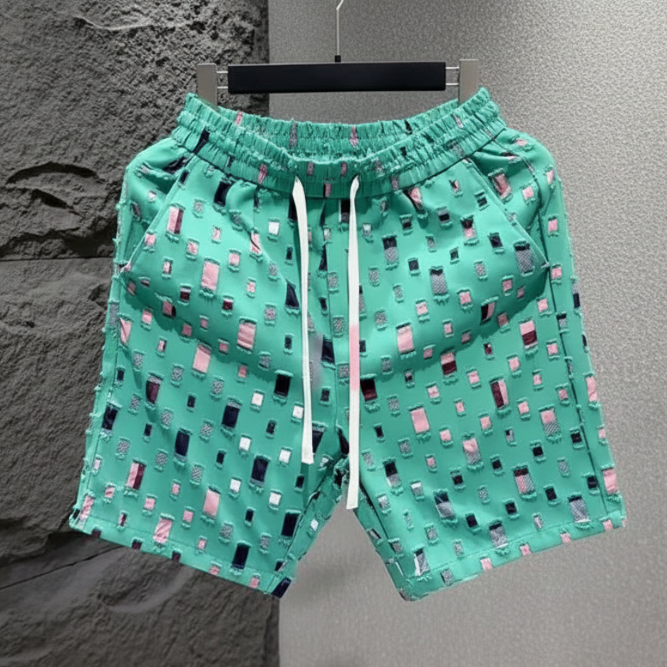 Mosaic Fragment Textured Short